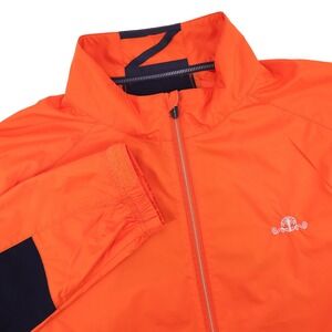 Zero Restriction Jacket Tour Series Golf Orange Full Zip Windbreaker Mens XL
